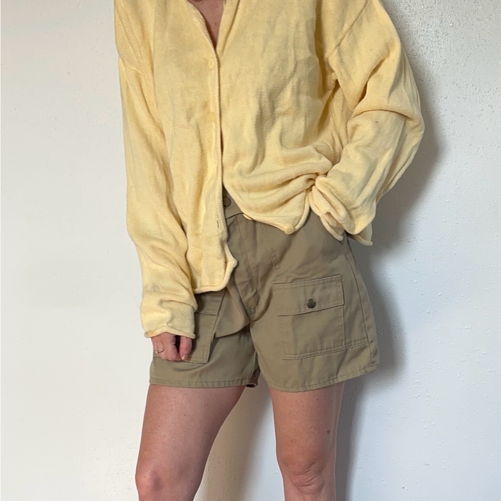 Christopher & Banks Yellow Cardigan Sweater